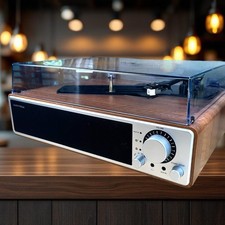 Qlearsoul ONE-Q Vinyl Bluetooth 5.4 HiFi Turntable. Open Box NEW