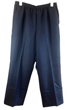 Alfred Dunner Women  s Pants Size 14P Navy Blue Elastic Waist