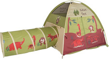 20435 Kids Safari Fun Dome Tent Crawl Tunnel Combo Indoor / Outdoor Fun,Multicol