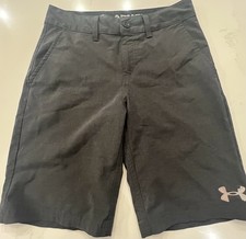 Under Armour Shorts Youth Black Match Play Golf 25  /10 SEE DESCRIPTION
