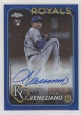2024 Topps Chrome Rookie Blue Refractor /150 Anthony Veneziano #RA-AV Auto 06l3