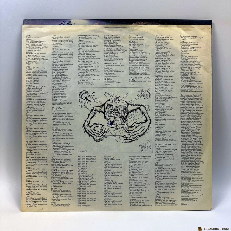 Michael Jackson – Thriller Vinyl (LP, Album, Stereo) QE 38112 - Image 4 of 4