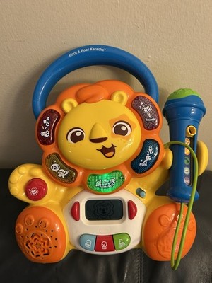 VTech Zoo Jamz Rock & Roar Karaoke Kids Microphone Sing Along Lion Face