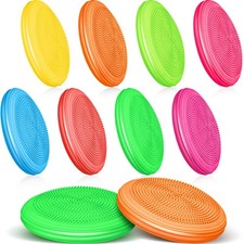 8 Pcs Wiggle Seat Inflated Wobble Cushion 13 inches, Neon Color