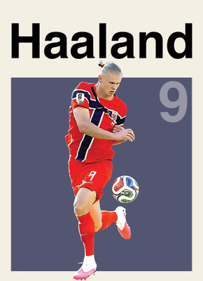 Erling Haaland Norway Artist Signed Soccer Art Card 1/10