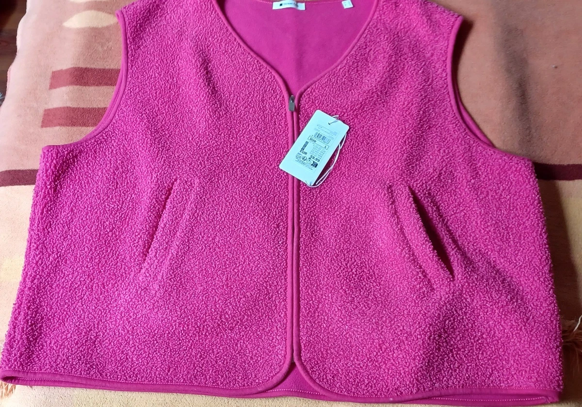 *STREET ONE*Weste mit V-Neck Teddy-Material Farbe magenta dream WOW! Gr 42 wNEU!
