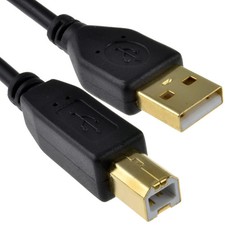 50cm/1m/2m/3m/5M GOLD USB 2.0 High Speed Cable Printer Lead A to B Plug 24AWG
