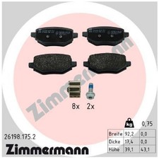 Satz Bremsbeläge Bremsklötze hinten für Peugeot 2008 2 UD 208 UB 23806529
