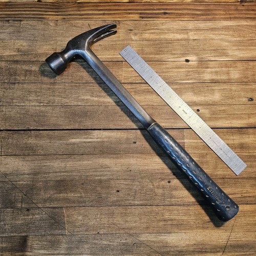 Vintage Tools Early ESTWING Hammer Vinyl Wrapped CLAW HAMMER 16oz Head ☆US