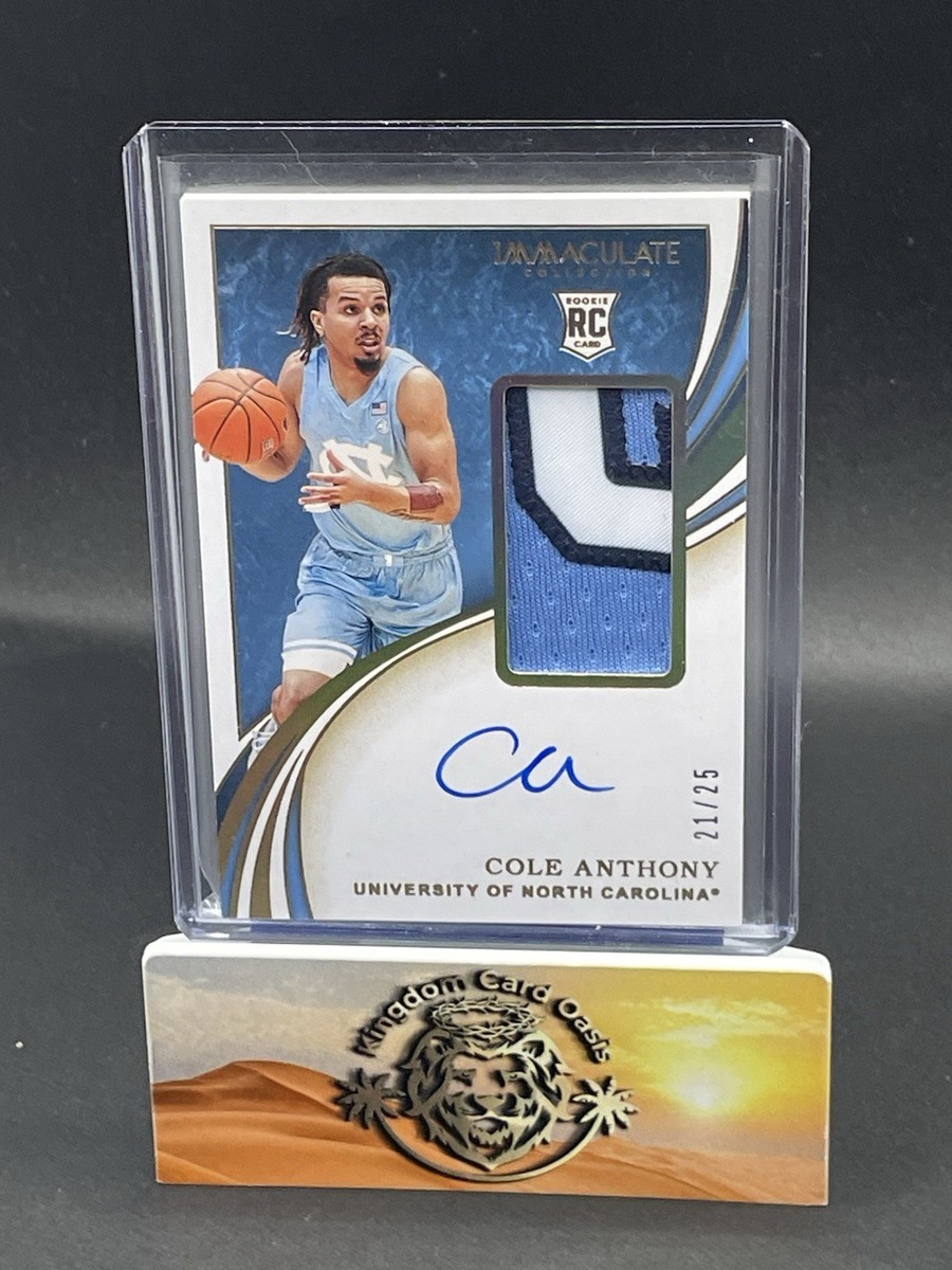 COLE ANTHONY 2020-21 IMMACULATE RPA ROOKIE PATCH AUTO GOLD #44 RC