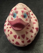 Rubber Duck Light Pink With Pink Hearts