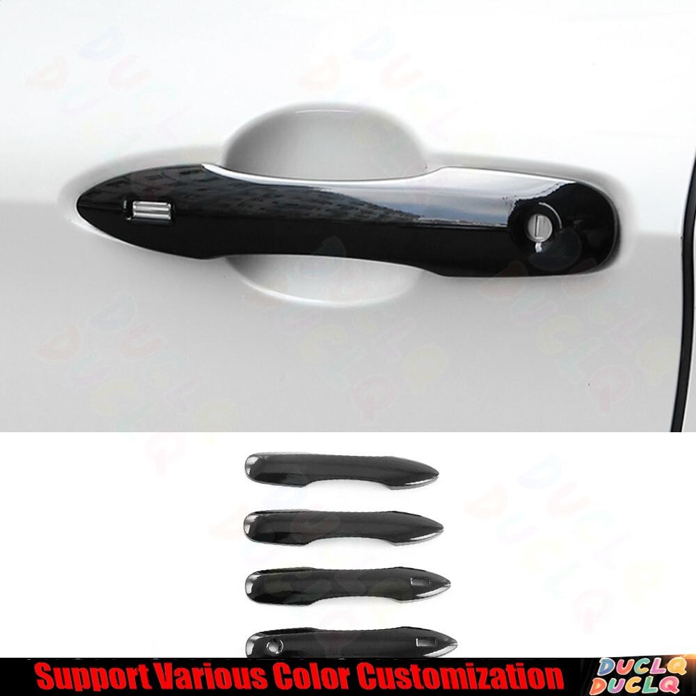 Exterior Side Door Handle Panel Trim 4* For Toyota Corolla 2019-23 Bright black
