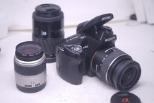 Sony Alpha A450 DSLR Camera 14mp + Sony 18-55mm & 70-210mm 35-80mm Lens