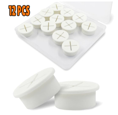 12 Pack 1'' Flexible Rubber Desk Grommets Silicone Cable Cord Grommet for Table