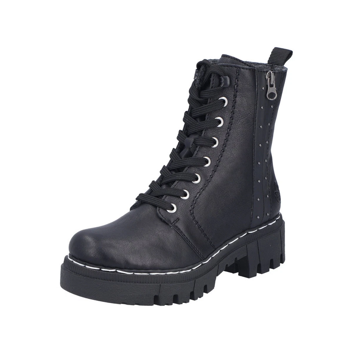 Stivaletti Neri In Pelle Da Donna Con Tacco 6 Cm E Inserti Elastici Primopiano W033000398 P