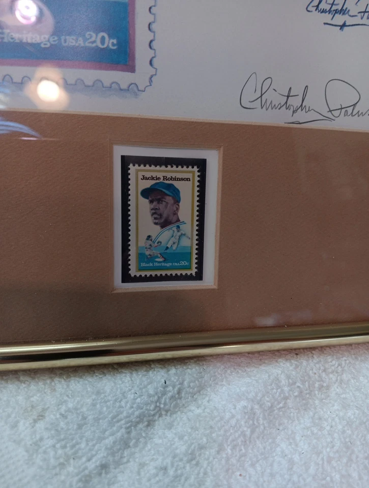 JACKIE ROBINSON 1988 20 CENTS STAMP Print Signed By CHRISTOPHER PALUSO- 787/5000 - Image 4 of 4