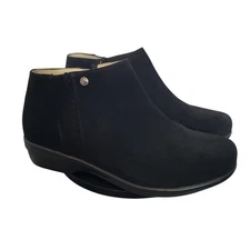 Spenco Manor Suede Leather Ankle Boot Orthotic Women's Size 9B Black 