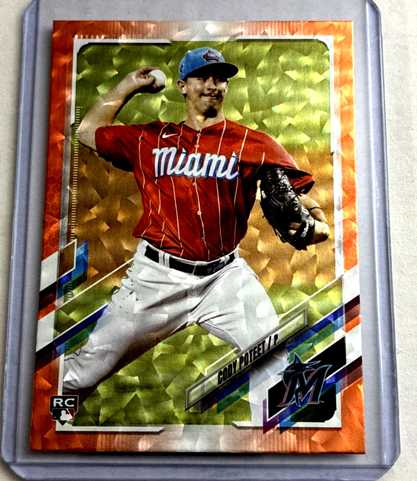 Orange Foil #/299- 2021 Topps Update #US108- Cody Poteet Rc Rookie