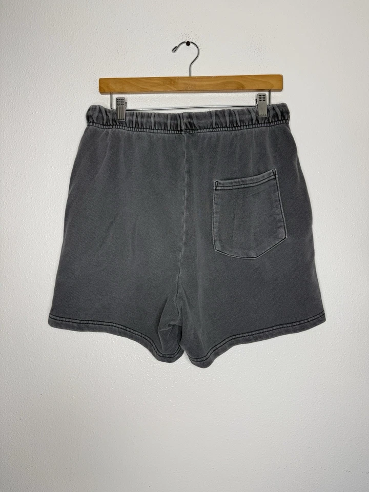 Pantalones Cortos Elwood Para Hombre Gris Medio Algodón Orgánico Pantalones Cortos para Sudar Bolsillos con Cordón Foto 2 de 4