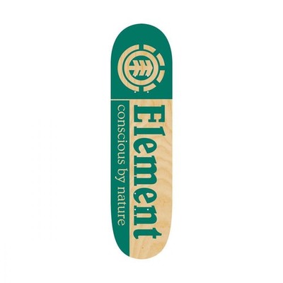 Element Team Skateboard Deck Section CBN Natural Wood Teal Green 8,5''