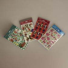 VTG American Greeting Holiday Stickers Set of 4 Different Scenes 16 Sheets NOS