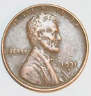 1931-D Lincoln Wheat Cent - Extra Fine - #1690E FREE SHIPPING