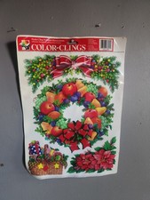Christmas Color-Clings Static Cling Window Decorations 4 Different Clings