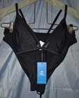 Cupshe 2pc Solid Black Triangle Bikini Set Women' Size S NWT