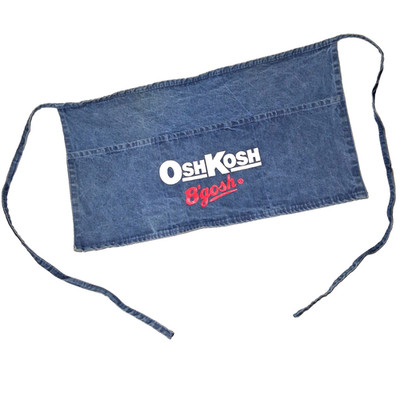 Vintage Osk Kosh Bgosh Apron Blue Jen Denim Shop Work Workwear Logo 