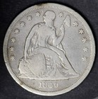 1840 Seated Liberty Silver Dollar, Good/Vg (0007)