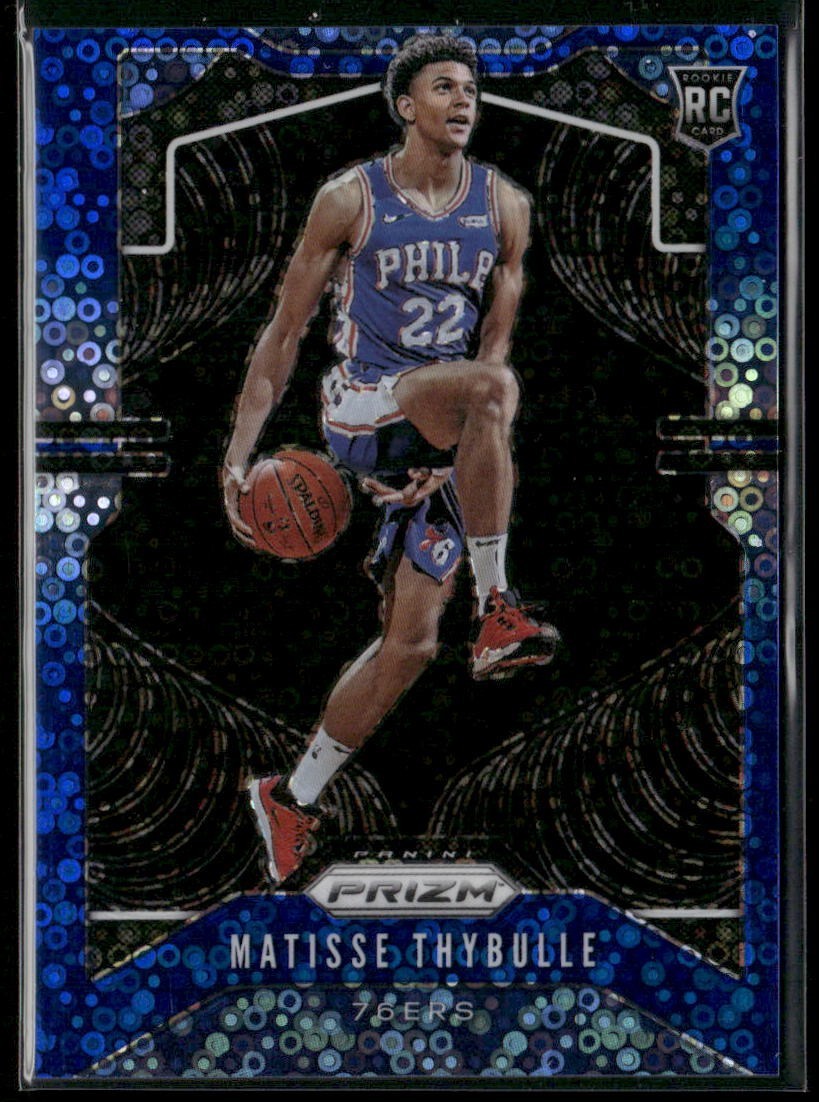 2019-20 Panini Prizm #290 Matisse Thybulle Prizms Fast Break Blue #/175 RC