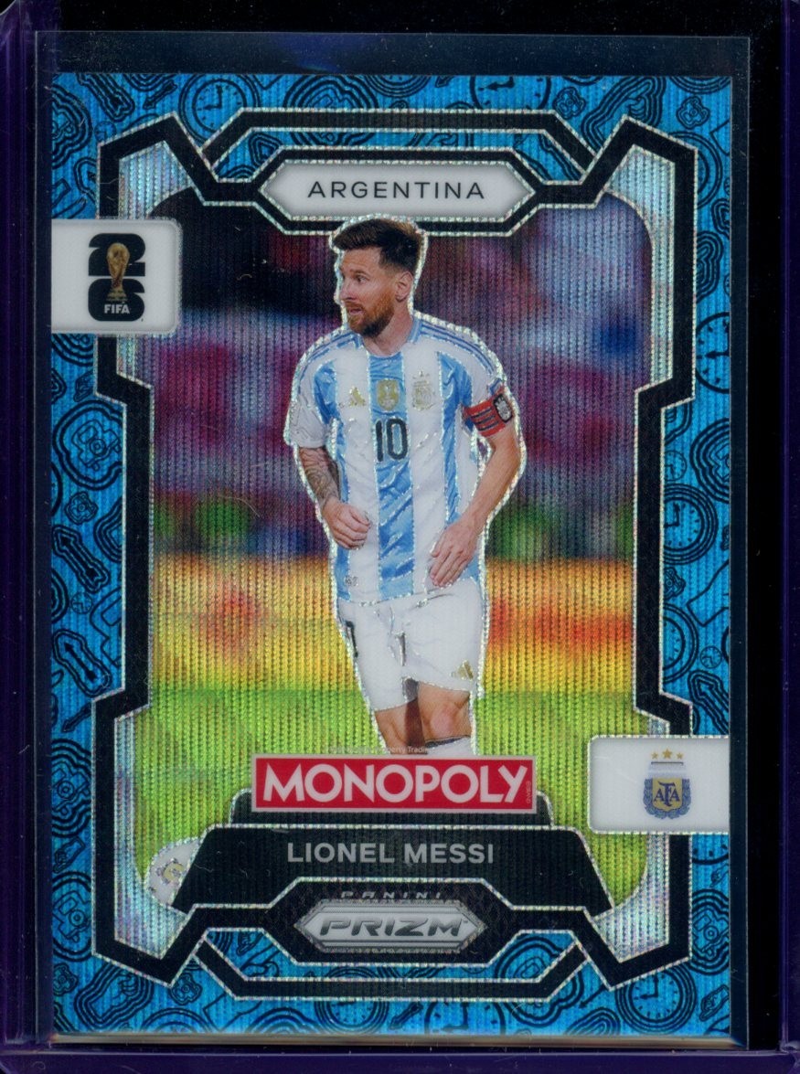 2026 Panini Prizm Monopoly #1 Lionel Messi Four Corners Blue