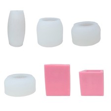 Vase Silione Molds for Room Decoration, Striped Silicone Tealight Holder Molds