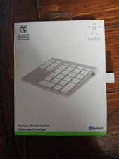 Belkin Aluminum YourType Wireless Bluetooth Keypad Number Pad w/Batteries
