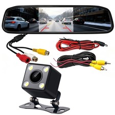 Car Rear View Reverse Backup Camera CMOS 4LEDs Waterproof 4.3'' Monitor