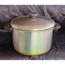 Vintage Revere Ware 6 Qt Stock Pot - Copper Bottom, Classic American Cookware