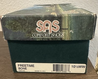SAS Free Time Women s Bone Leather Walking Shoes Made in USA Size 10.5 WW