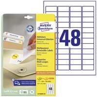 Avery-Zweckform L4736REV-25 Universal-Etiketten 45.7 X 21.2 Mm Papier Weiß 14...