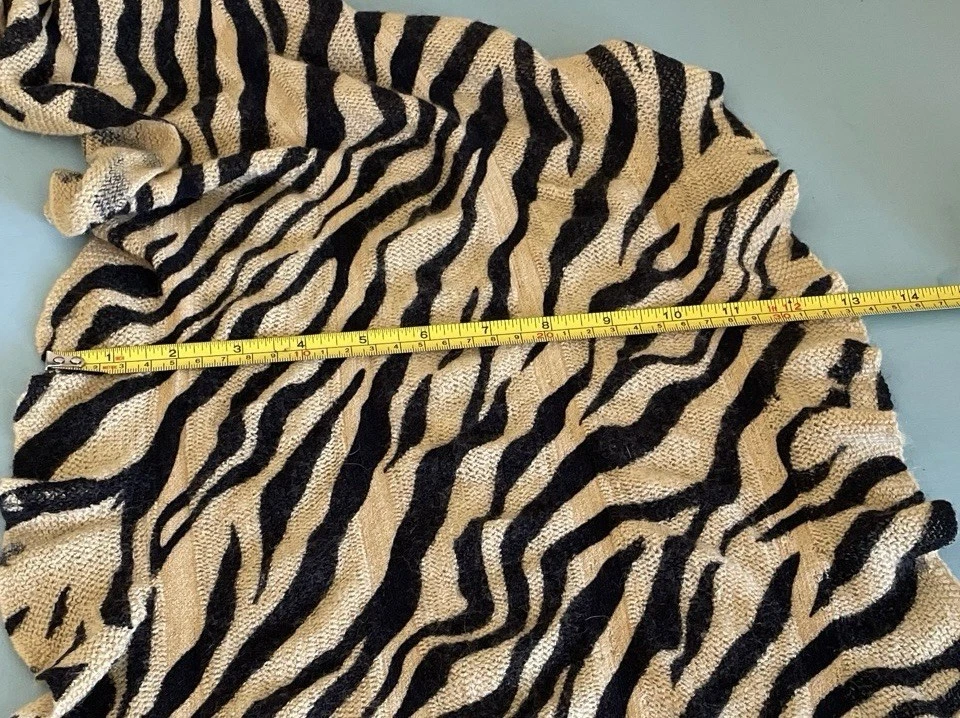 Tan & Black Leopard Animal Print Women’s Scarf Shawl Wrap Knit Cowl Ruffles - Image 2 of 2