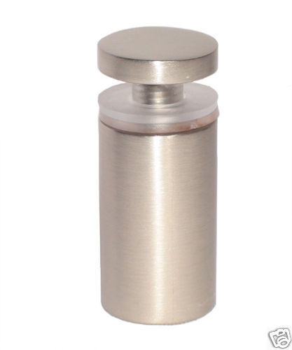 Glass Shower Door Single Sided Knob - Cylinder frameless  Brushed Nickel - Picture 1 of 1