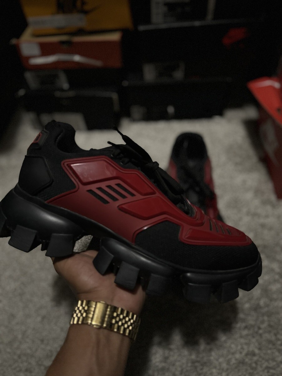 Y　PRADA CLOUDBUST THUNDER スニーカー Black Prada Cloudbust Thunder Knit Fabric Sneakers | PRADA