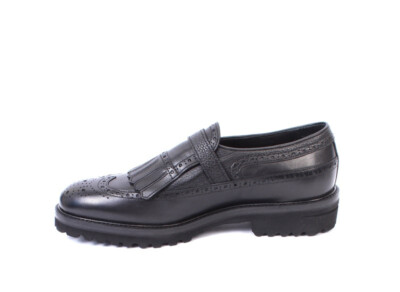 ROBERTO SERPENTINI 57000 Black Leather Classic Dress Shoes  display picture 1