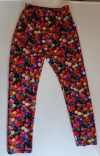 Poof Girl Sz 4T Gumball Legging Pants Cute Adorable Elastic Waist Pull On