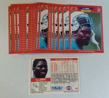 1989 Pro Set #465 E.J. JUNIOR Lot of (10)