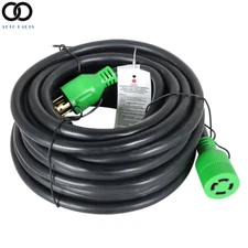 30 Amp 10~100FT Generator RV Extension Power Cord L14-30P/R 4 Prong Twist Lock
