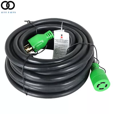 30 Amp 10~100FT Generator RV Extension Power Cord L14-30P/R 4 Prong Twist Lock