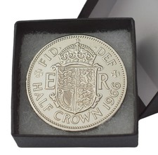 BOXED HIGHLY POLISHED HALFCROWNS BIRTHDAY COIN CHOICE OF DATE 1947-1967 FREE POS