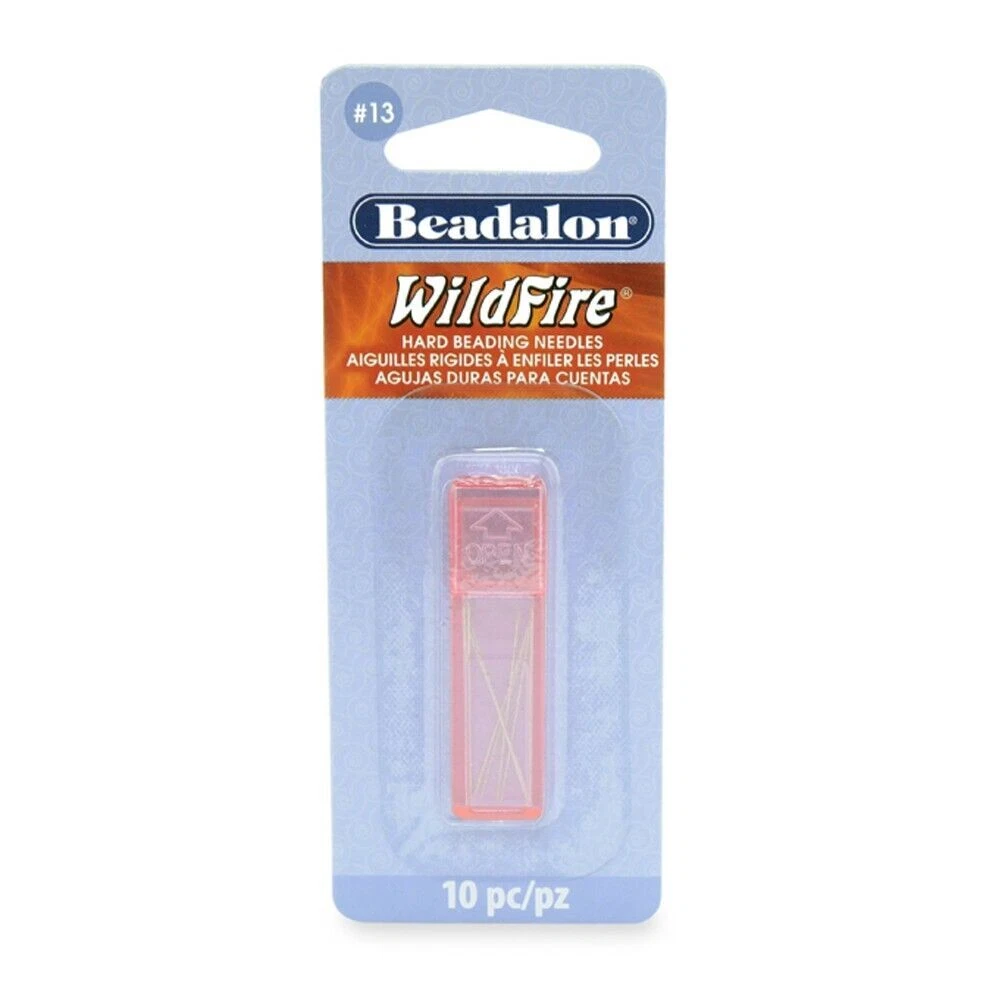 Beadalon Wildfire Hard Beading Needles Size 13 for Cord up to 0.28mm diameter