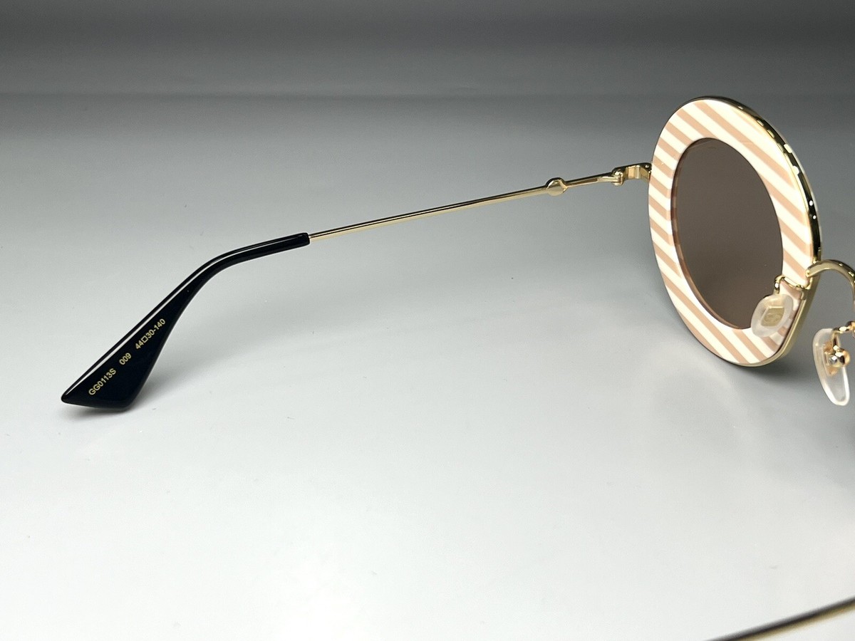 NWT Gucci GG1113S-002-53 Gold Round 53mm Sunglasses GUCCI GG1679S-002 Shiny Gold / Yellow GG Logo Tinted  main image 3