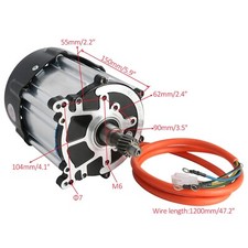72V 1500W Electric Brushless Differential Motor For Go Kart Quad ATV Golf Buggy